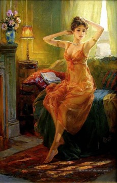 Une jolie femme KR 014 Impressionist Peinture à l'huile
